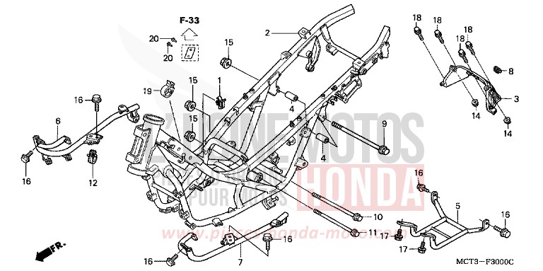 FRAME BODY for Silver Wing CANDY WINE BERRY RED-U (R114) from 2001